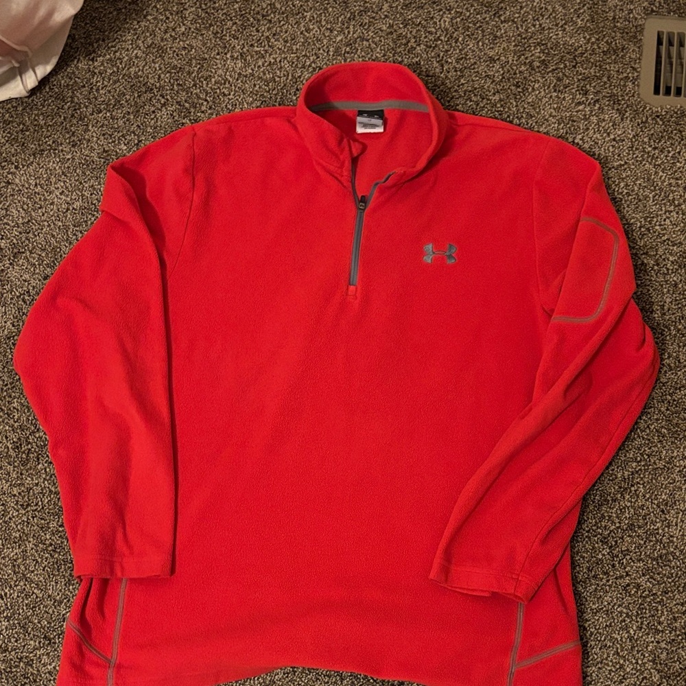 Under Armour Red Fleece with Gray Trim